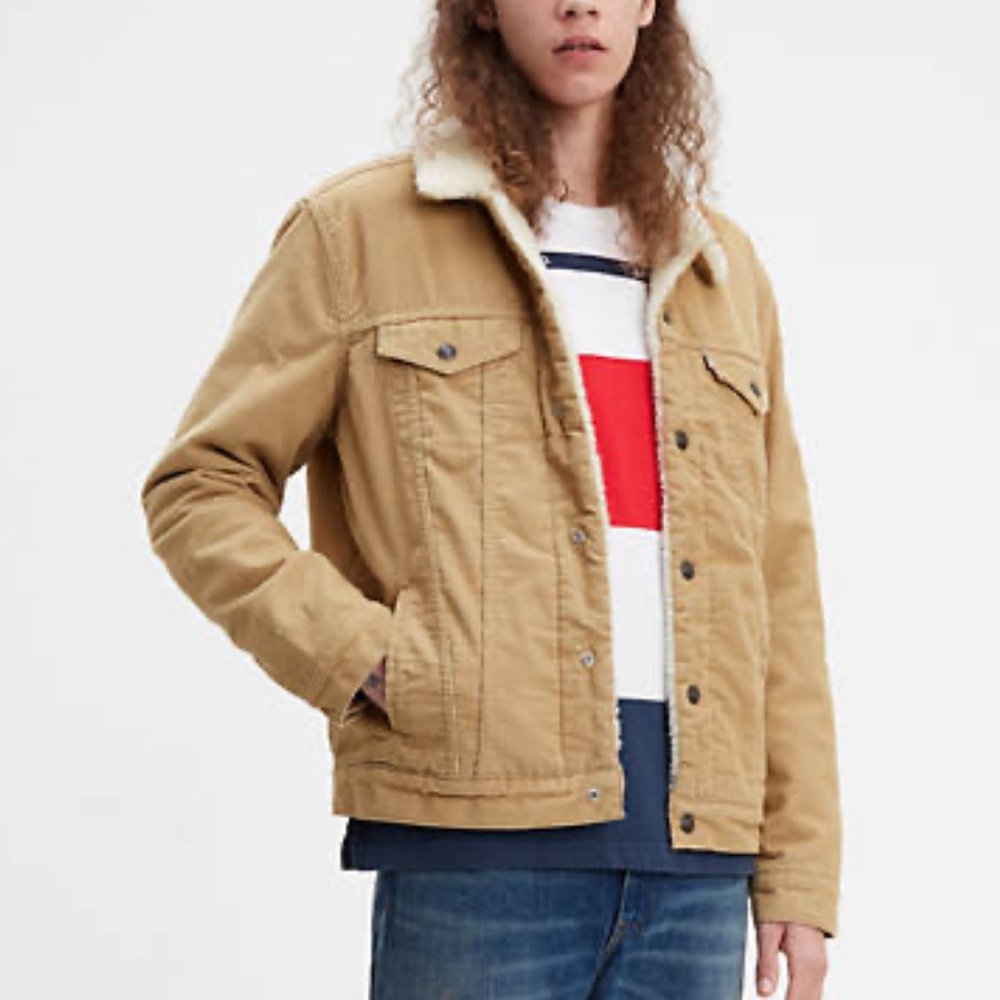 Levi's Men's Beige Sherpa Jacket